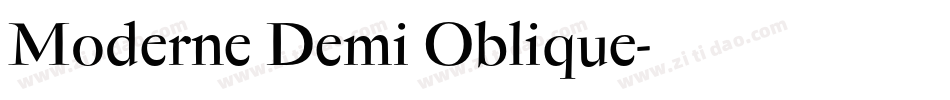 Moderne Demi Oblique字体转换